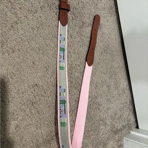 Charleston SC Rainbow Row Ribbon Belt in Grey and Pink Men’s Size 36